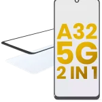 Samsung Galaxy A32 İle Uyumlu (A325 2021) OCA Önceden Kurulu 2'si 1 Arada Ön Cam