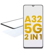 Samsung Galaxy A32 İle Uyumlu (A325 2021) OCA Önceden Kurulu 2'si 1 Arada Ön Cam