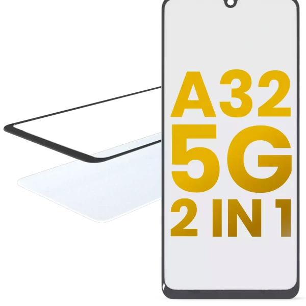 Samsung Galaxy A32 İle Uyumlu (A325 2021) OCA Önceden Kurulu 2'si 1 Arada Ön Cam