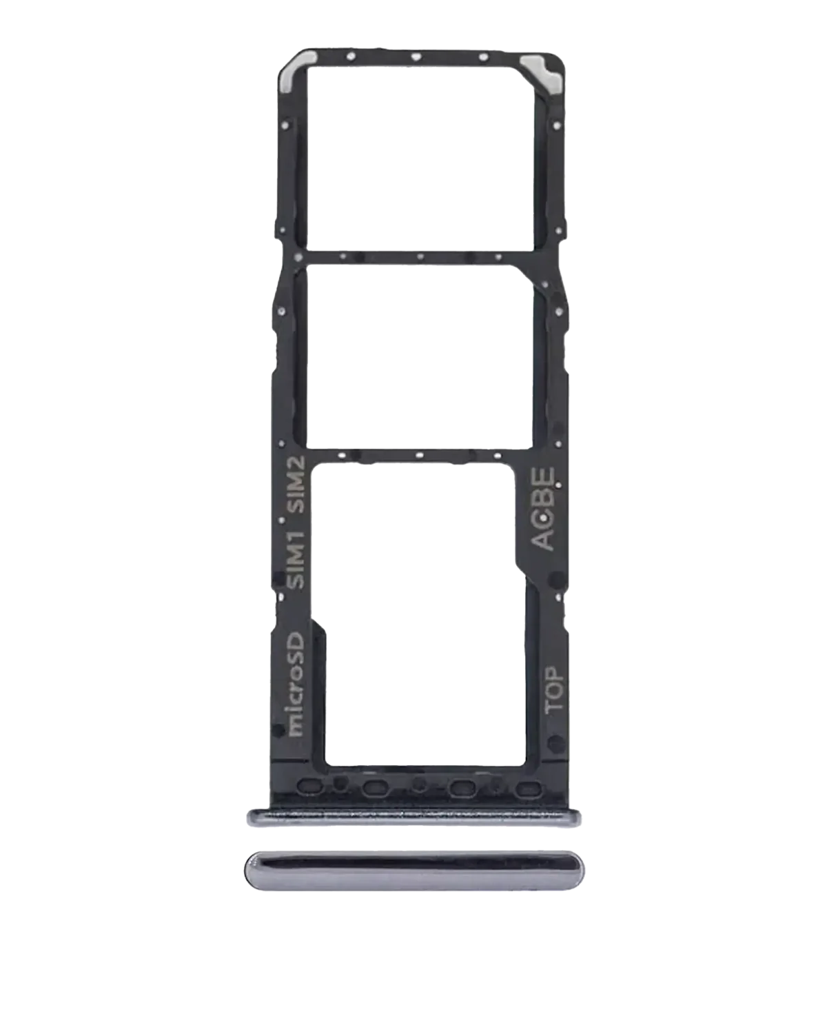 Samsung Galaxy A32 İle Uyumlu Çift Sim Kart Tepsisi (A325 2021) (Harika Siyah)