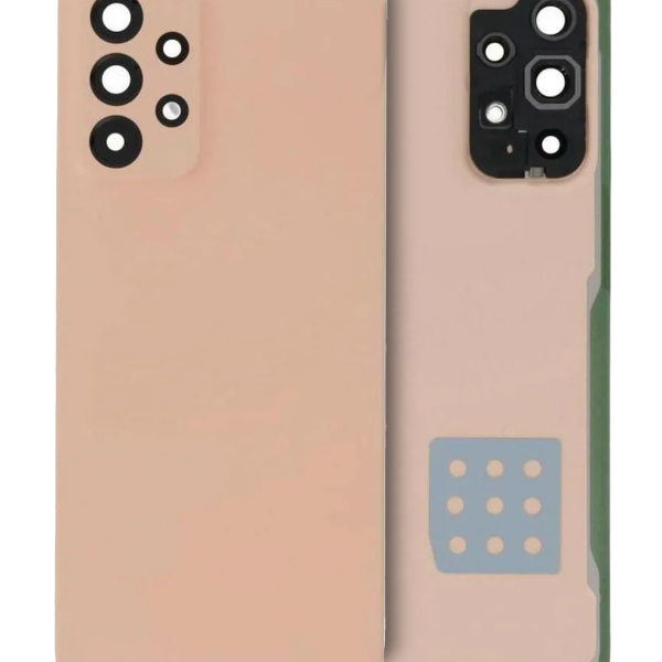Samsung Galaxy A33 5G İle Uyumlu Arka Kapak Camı Kamera Lensiyle Uyumlu (A336 2022) (Servis Paketi) (Şeftali)