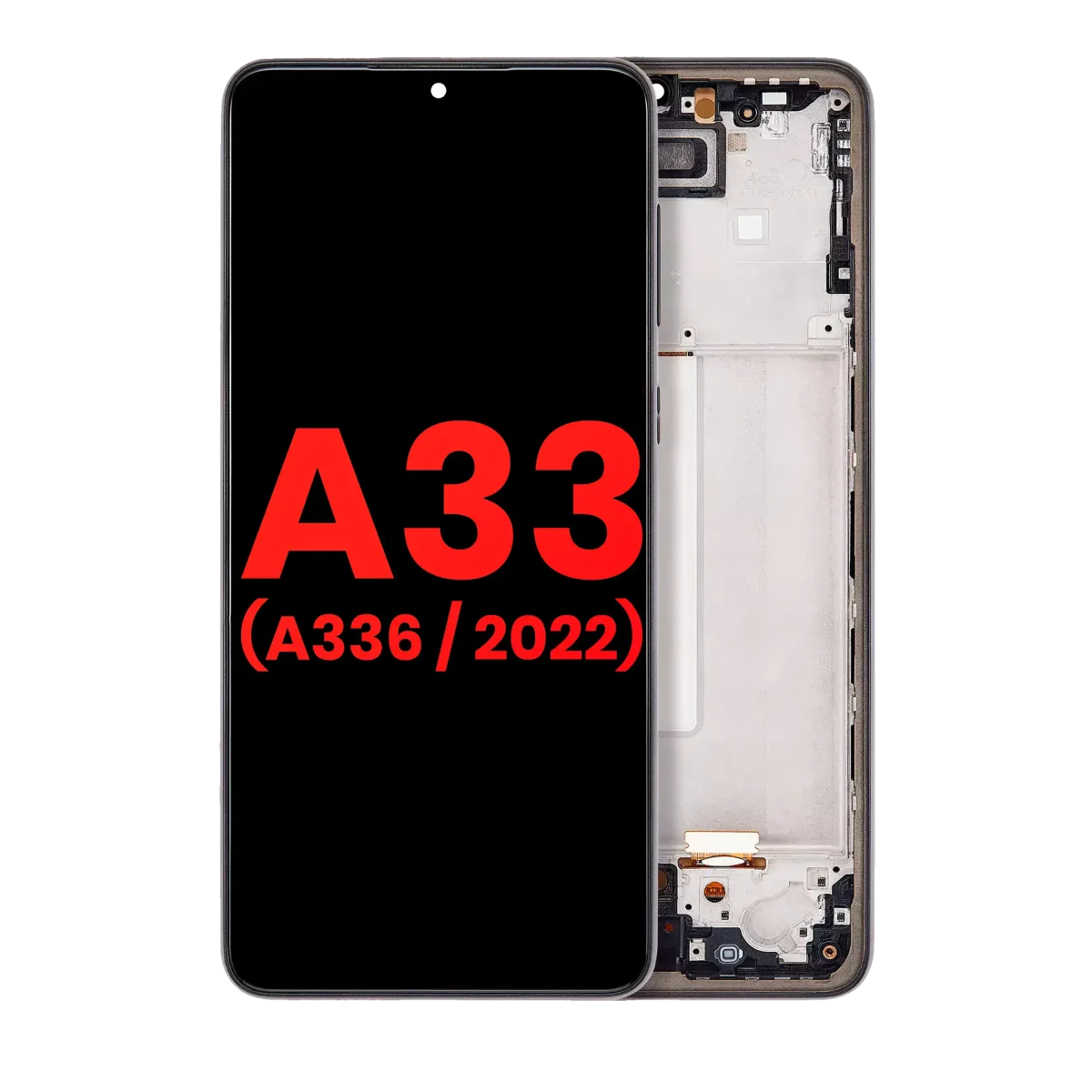Samsung Galaxy A33 5G İle Uyumlu İçin Çerçeveli ekran (A336 2022) (Aftermarket Plus) (Siyah)  Orijinal Ekranı - Görsel 3