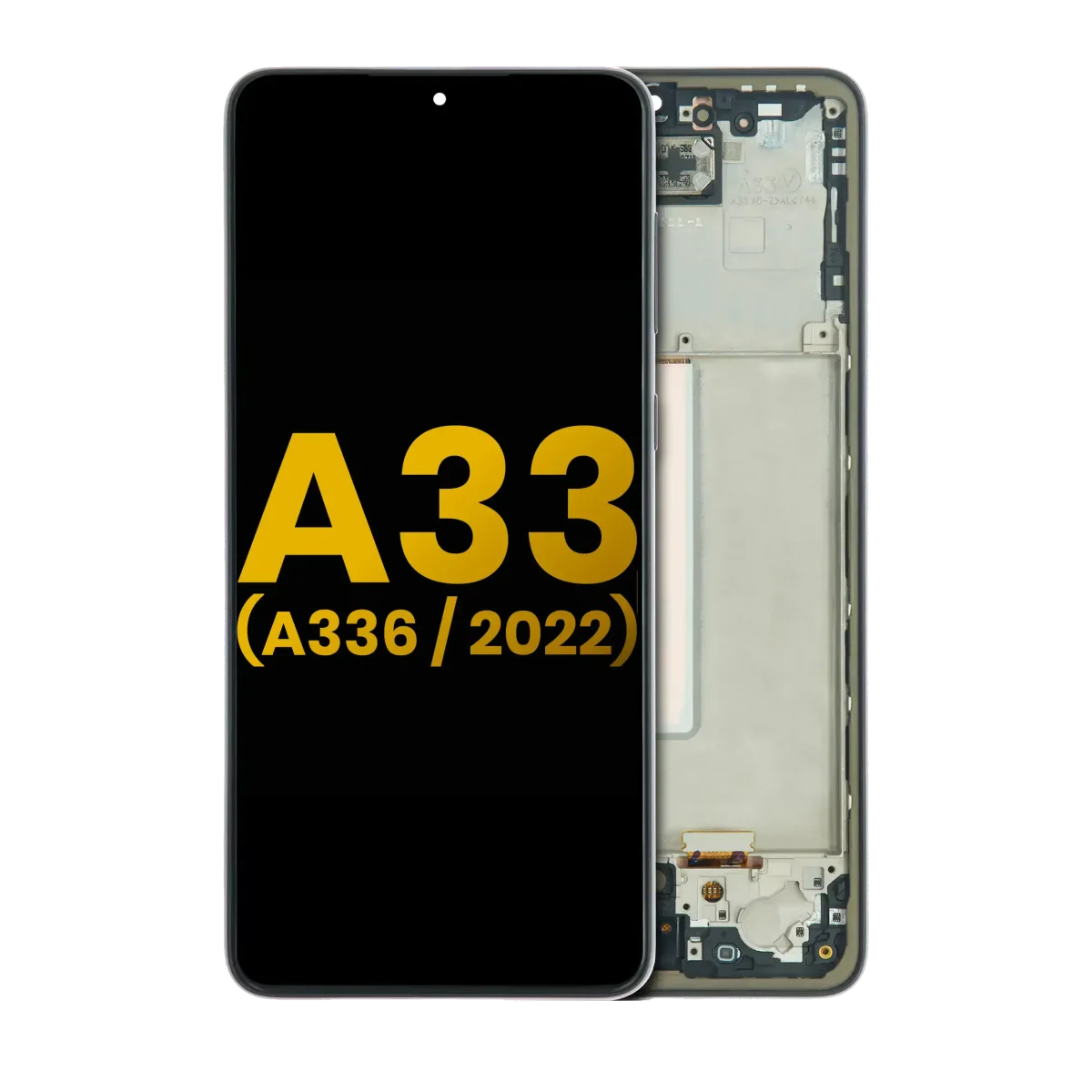 Samsung Galaxy A33 5G İle Uyumlu İçin Çerçeveli ekran (A336 2022) Orijinal (Siyah)  LCD Ekranı