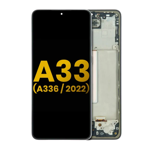 Samsung Galaxy A33 5G İle Uyumlu İçin Çerçeveli ekran (A336 2022) Orijinal (Siyah)  LCD Ekranı