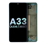 Samsung Galaxy A33 5G İle Uyumlu İçin Çerçeveli ekran (A336 2022) (Servis Paketi) (Mavi)  Orijinal Ekranı - Görsel 3