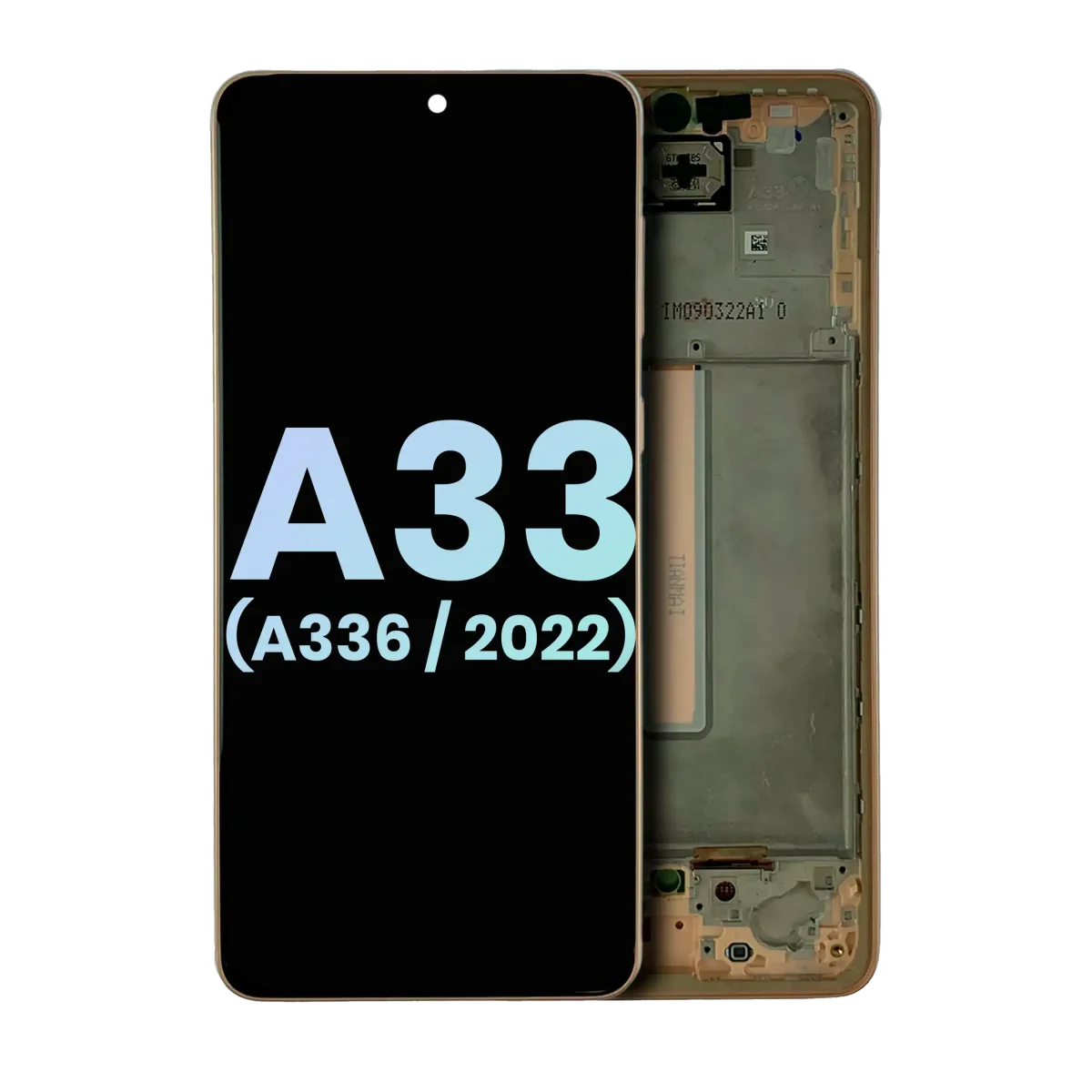 Samsung Galaxy A33 5G İle Uyumlu İçin Çerçeveli ekran (A336 2022) (Servis Paketi) (Şeftali)  Orijinal Ekranı