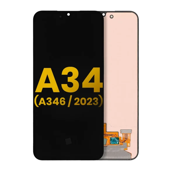 Samsung Galaxy A34 5G İle Uyumlu Çerçevesiz ekran Orijinal Ekranı (A346 2023) Orijinal (Tüm Renkler)