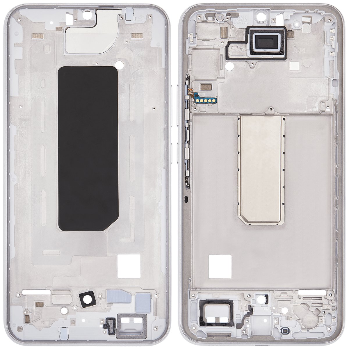 Samsung Galaxy A34 Orta İle Uyumlu Çerçeve Muhafazası (A346 2023) (Gümüş) - Görsel 2