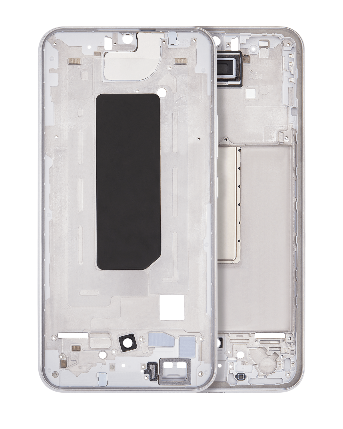 Samsung Galaxy A34 Orta İle Uyumlu Çerçeve Muhafazası (A346 2023) (Gümüş)