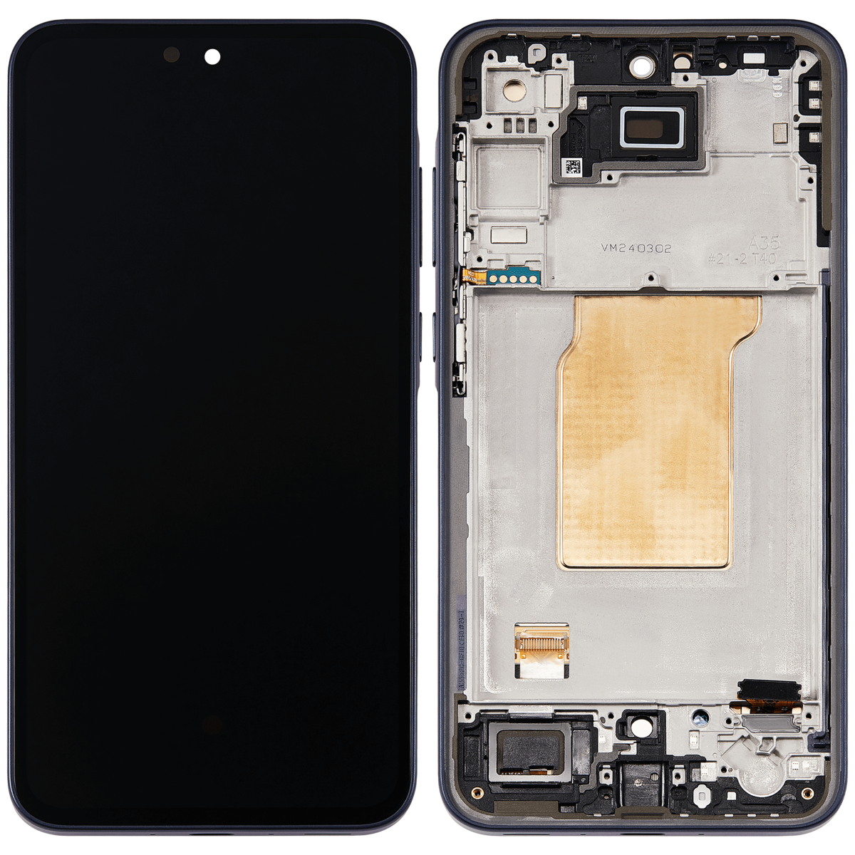 Samsung Galaxy A35 5G İle Uyumlu İçin Çerçeveli ekran (A356 2024) Orijinal (Lacivert)  Orijinal Ekranı Uyumlu - Görsel 2