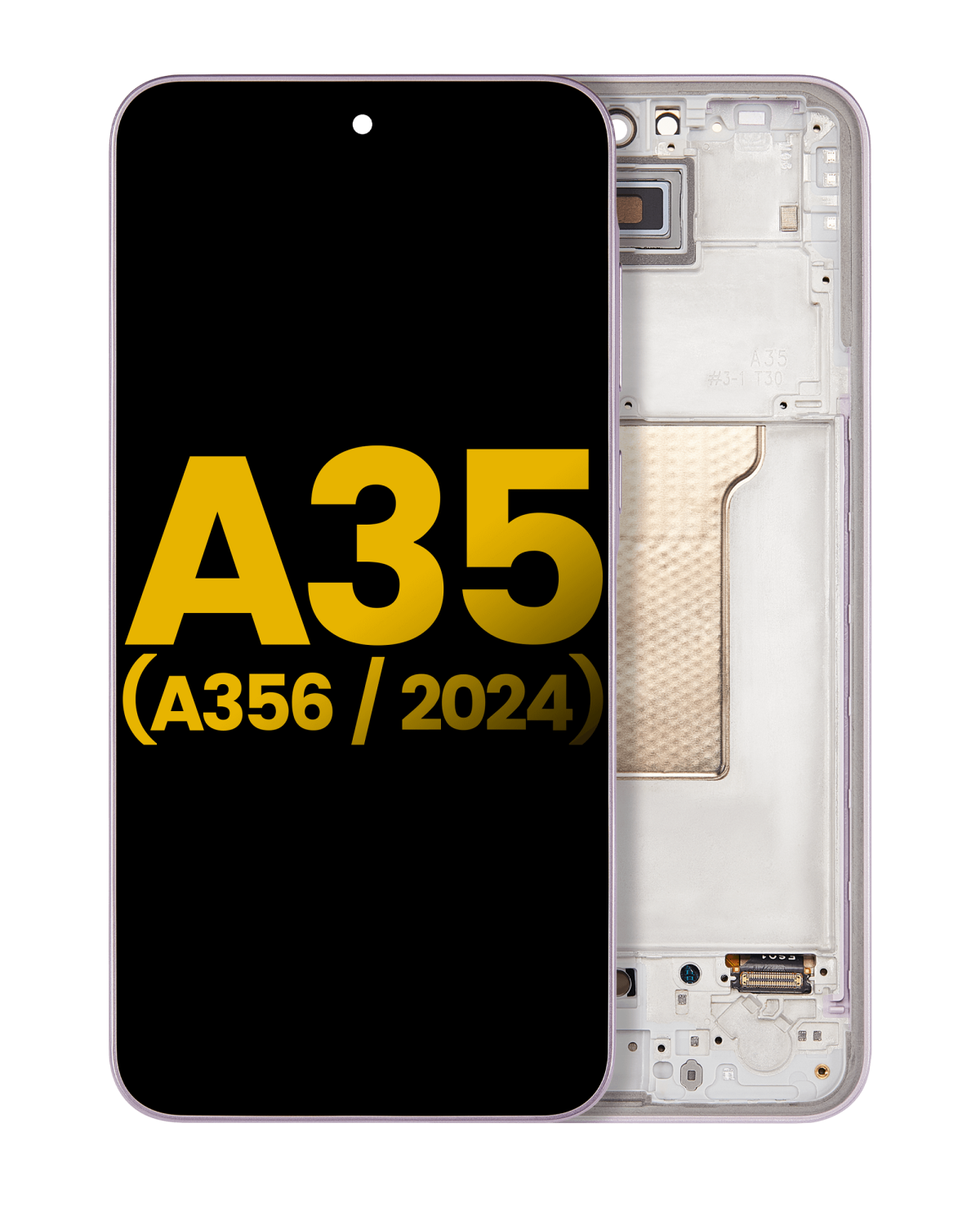 Samsung Galaxy A35 5G İle Uyumlu İçin Çerçeveli ekran (A356 2024) Orijinal (Leylak)  Orijinal Ekranı