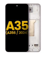 Samsung Galaxy A35 5G İle Uyumlu İçin Çerçeveli ekran (A356 2024) Orijinal (Leylak)  Orijinal Ekranı