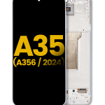 Samsung Galaxy A35 5G İle Uyumlu İçin Çerçeveli ekran (A356 2024) Orijinal (eblue)  Orijinal Ekranı