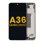 Samsung Galaxy A36 5G İle Uyumlu İçin Çerçeveli ekran (A366 2025) Orijinal (Siyah)  Orijinal Ekranı