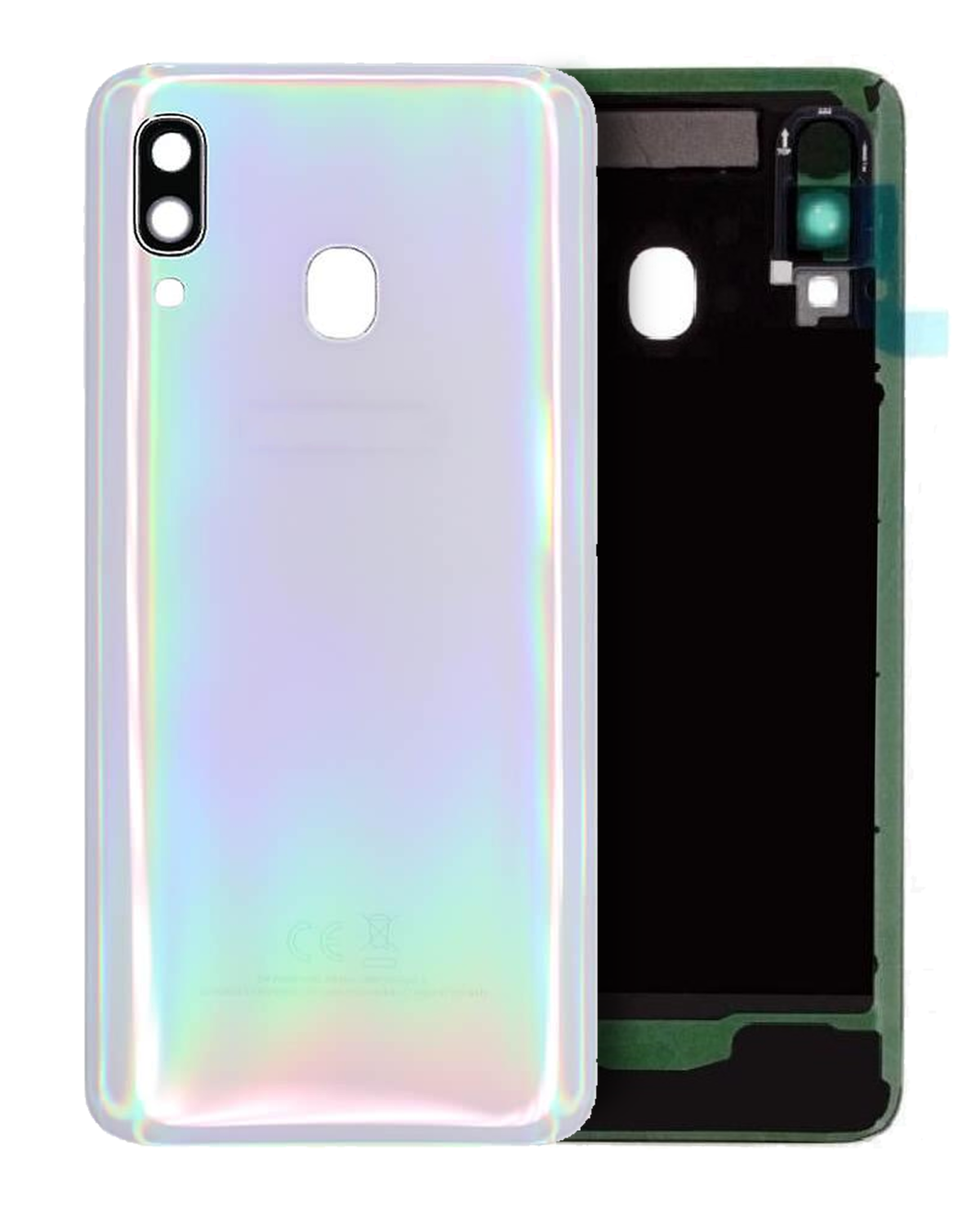 Samsung Galaxy A40 Arka İle Uyumlu Kapak Camı Kamera Lensiyle Uyumlu (A405 2019) (Servis Paketi) (Beyaz)