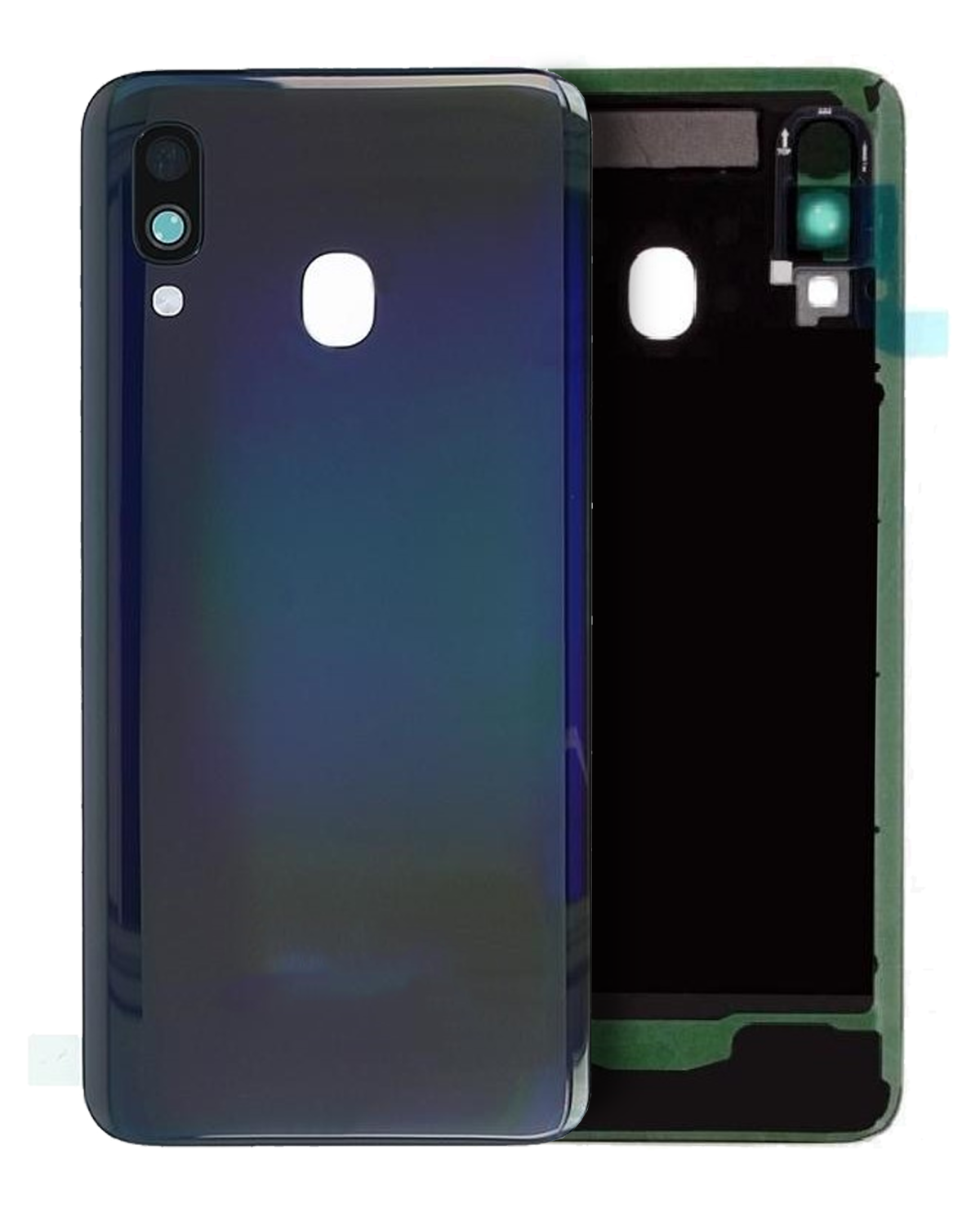 Samsung Galaxy A40 Arka İle Uyumlu Kapak Camı Kamera Lensiyle Uyumlu (A405 /2019) (Servis Paketi) (Siyah)