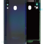 Samsung Galaxy A40 Arka İle Uyumlu Kapak Camı Kamera Lensiyle Uyumlu (A405 /2019) (Servis Paketi) (Siyah)