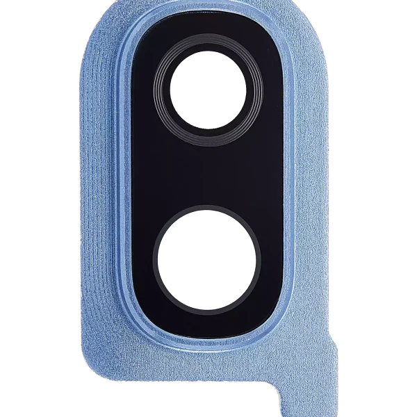 Samsung Galaxy A40 İle Uyumlu Arka Kamera Cam Mercek ve Kapak Çerçevesi (A405 2019) (Mavi)
