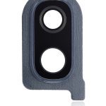 Samsung Galaxy A40 İle Uyumlu Arka Kamera Cam Mercek ve Kapak Çerçevesi (A405 2019) (Siyah)