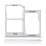 Samsung Galaxy A40 İle Uyumlu Çift Sim Kart Tepsisi (A405 2019) (Beyaz)