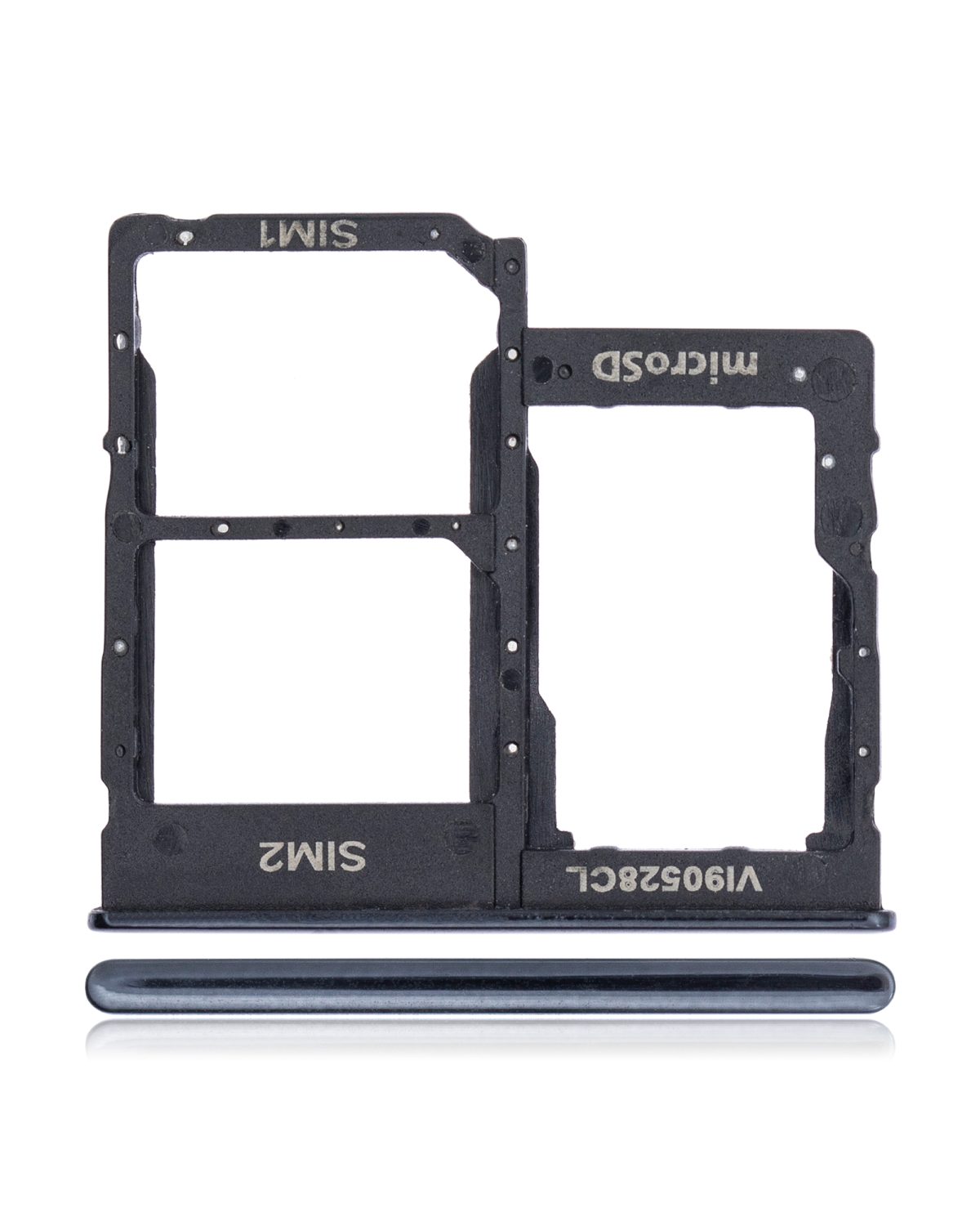 Samsung Galaxy A40 İle Uyumlu Çift Sim Kart Tepsisi (A405 2019) (Siyah)