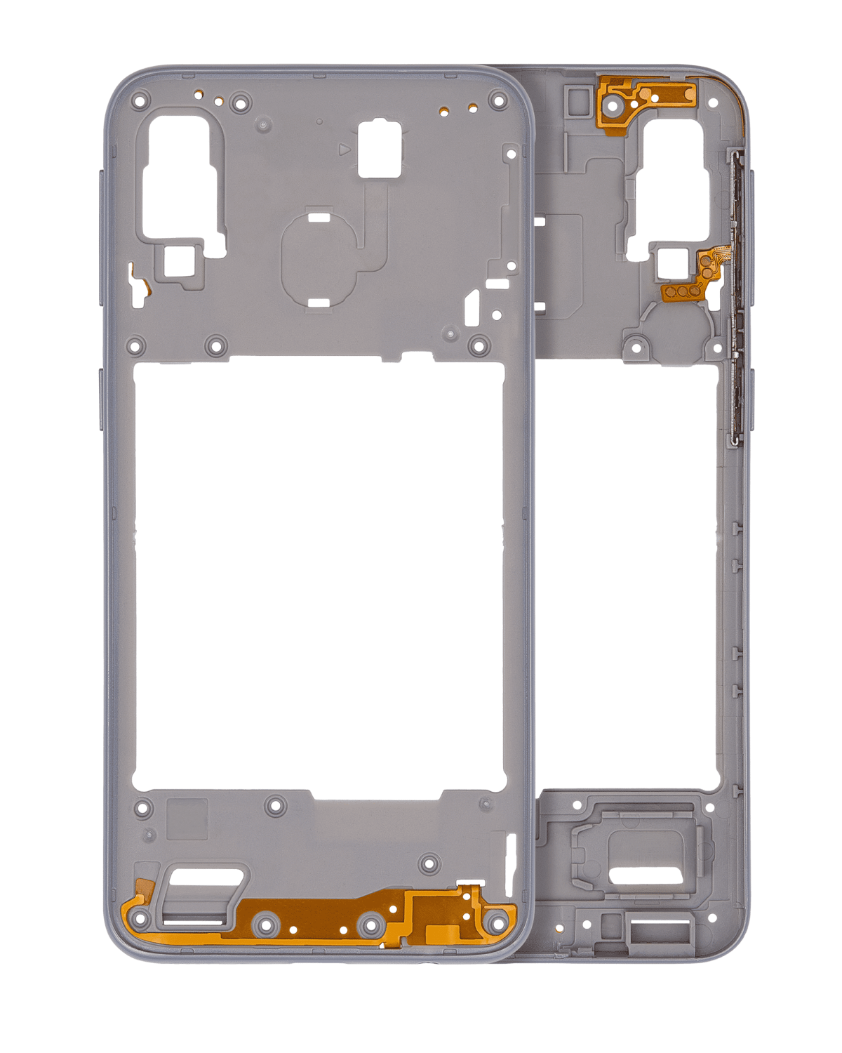 Samsung Galaxy A40 İle Uyumlu  Orta Çerçeve Kasası (A405 2019) (Aftermarket Plus) (Beyaz)