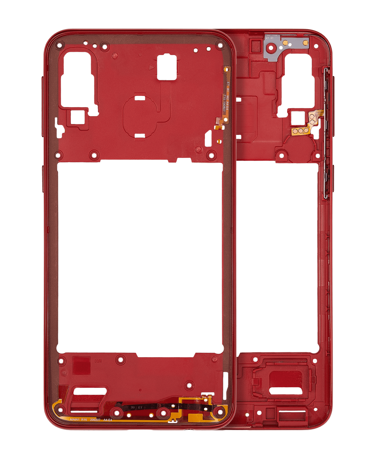 Samsung Galaxy A40 İle Uyumlu  Orta Çerçeve Kasası (A405 2019) (Aftermarket Plus) (Coral)
