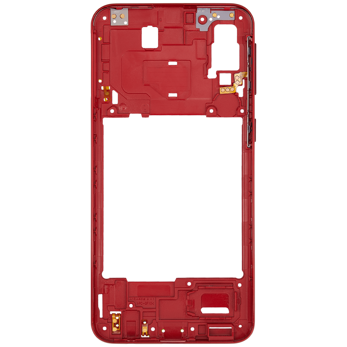 Samsung Galaxy A40 İle Uyumlu  Orta Çerçeve Kasası (A405 2019) (Aftermarket Plus) (Coral) - Görsel 4