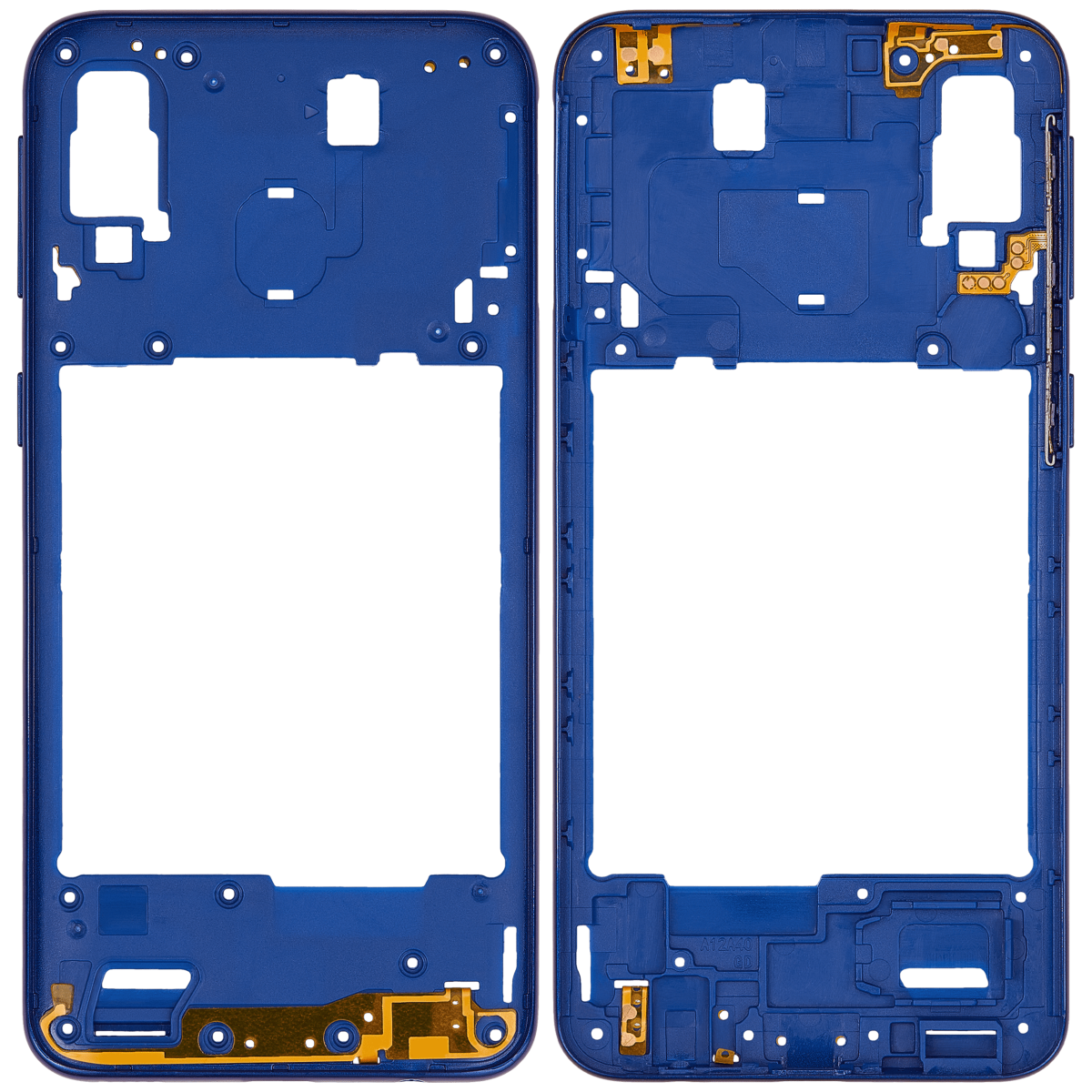 Samsung Galaxy A40 İle Uyumlu  Orta Çerçeve Kasası (A405 2019) (Aftermarket Plus) (Mavi) - Görsel 2