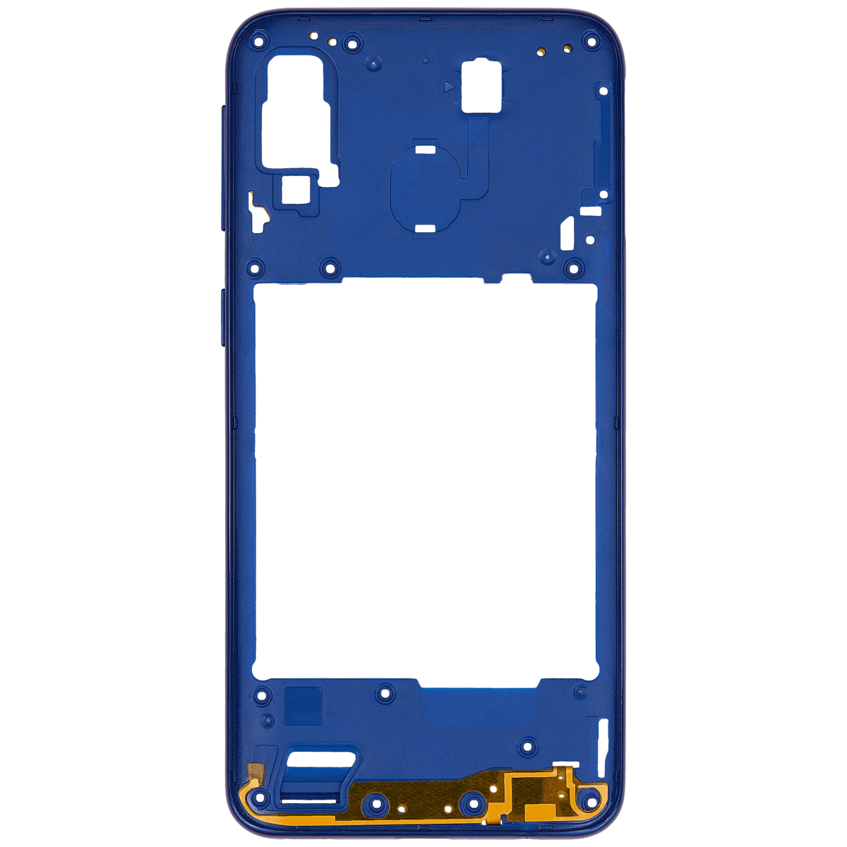Samsung Galaxy A40 İle Uyumlu  Orta Çerçeve Kasası (A405 2019) (Aftermarket Plus) (Mavi) - Görsel 3