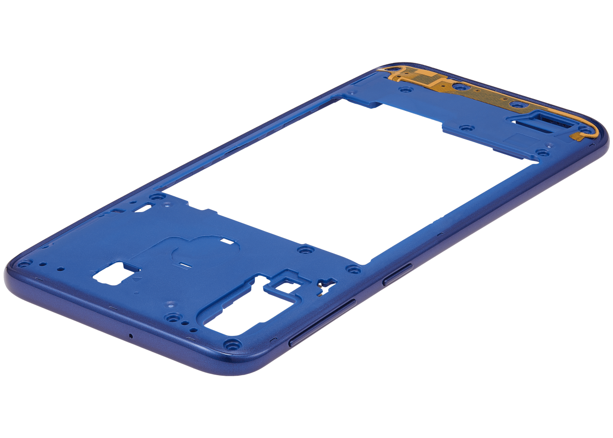 Samsung Galaxy A40 İle Uyumlu  Orta Çerçeve Kasası (A405 2019) (Aftermarket Plus) (Mavi) - Görsel 5