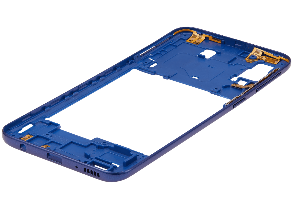 Samsung Galaxy A40 İle Uyumlu  Orta Çerçeve Kasası (A405 2019) (Aftermarket Plus) (Mavi) - Görsel 6