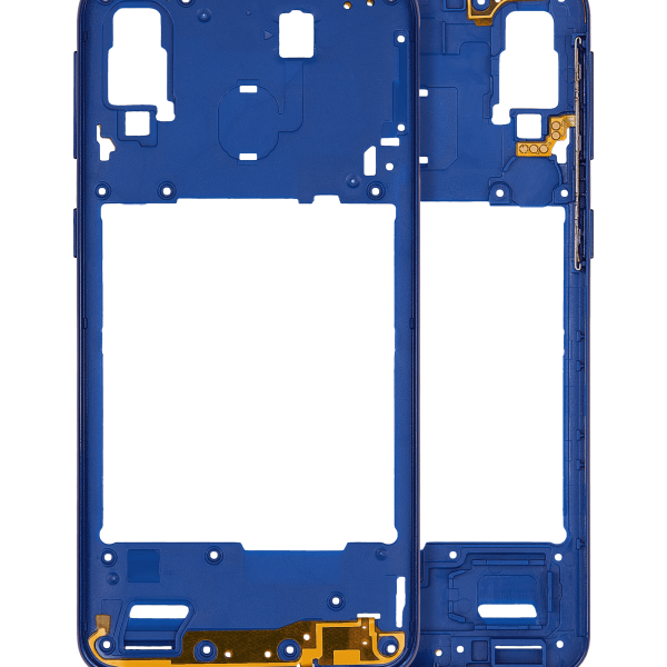 Samsung Galaxy A40 İle Uyumlu  Orta Çerçeve Kasası (A405 2019) (Aftermarket Plus) (Mavi)