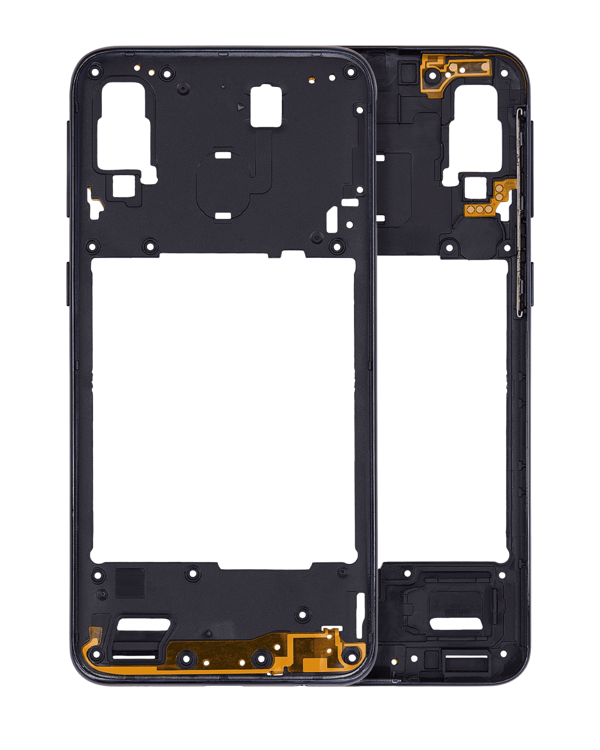 Samsung Galaxy A40 İle Uyumlu  Orta Çerçeve Kasası (A405 2019) (Aftermarket Plus) (Siyah)
