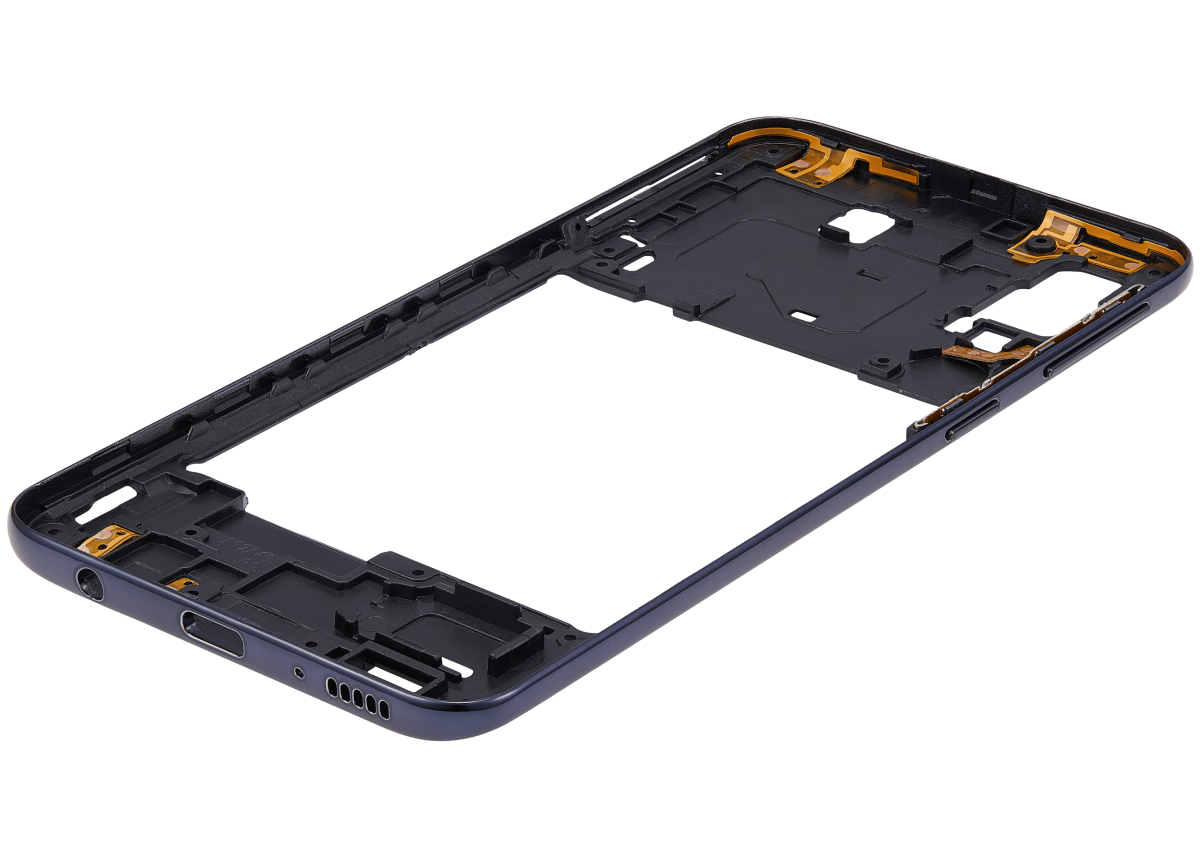 Samsung Galaxy A40 İle Uyumlu  Orta Çerçeve Kasası (A405 2019) (Aftermarket Plus) (Siyah) - Görsel 6