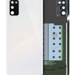 Samsung Galaxy A41 Arka İle Uyumlu Kapak Camı Kamera Lensiyle Uyumlu (A415 2020) (Servis Paketi) (Prizma Crush Gümüş)