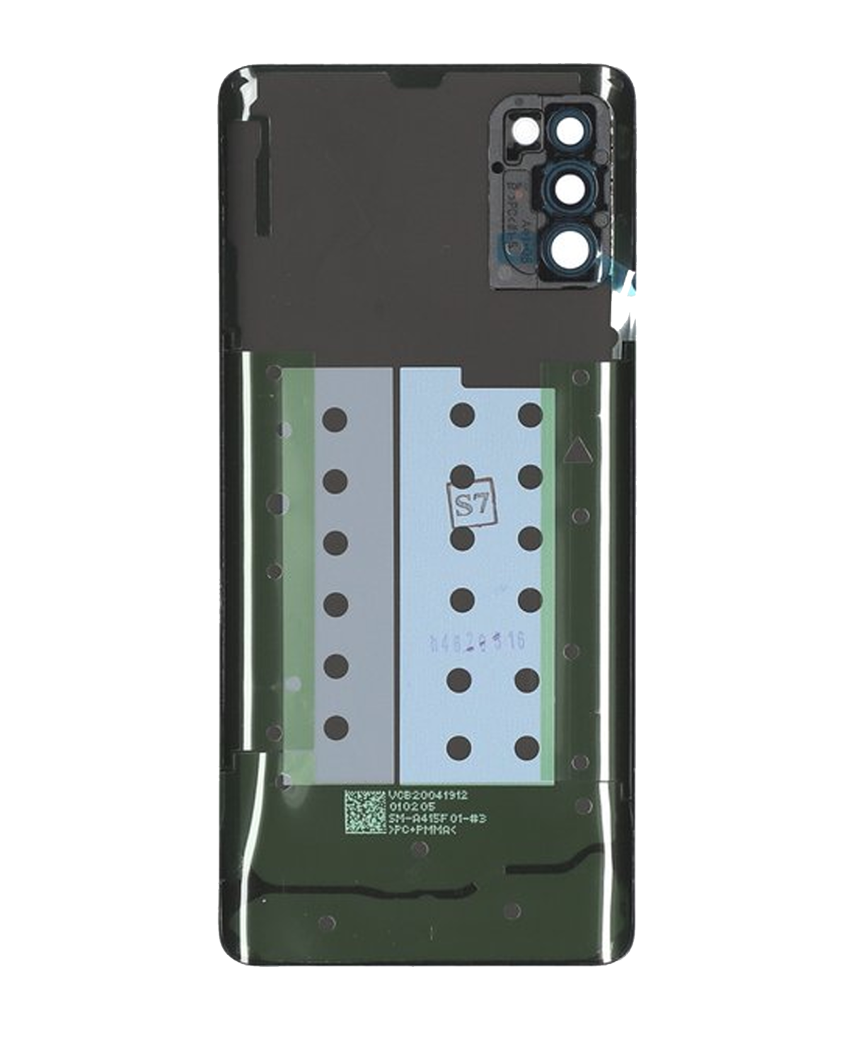 Samsung Galaxy A41 Arka İle Uyumlu Kapak Camı Kamera Lensiyle Uyumlu (A415 2020) (Servis Paketi) (Prizma Crush Siyah) - Görsel 4