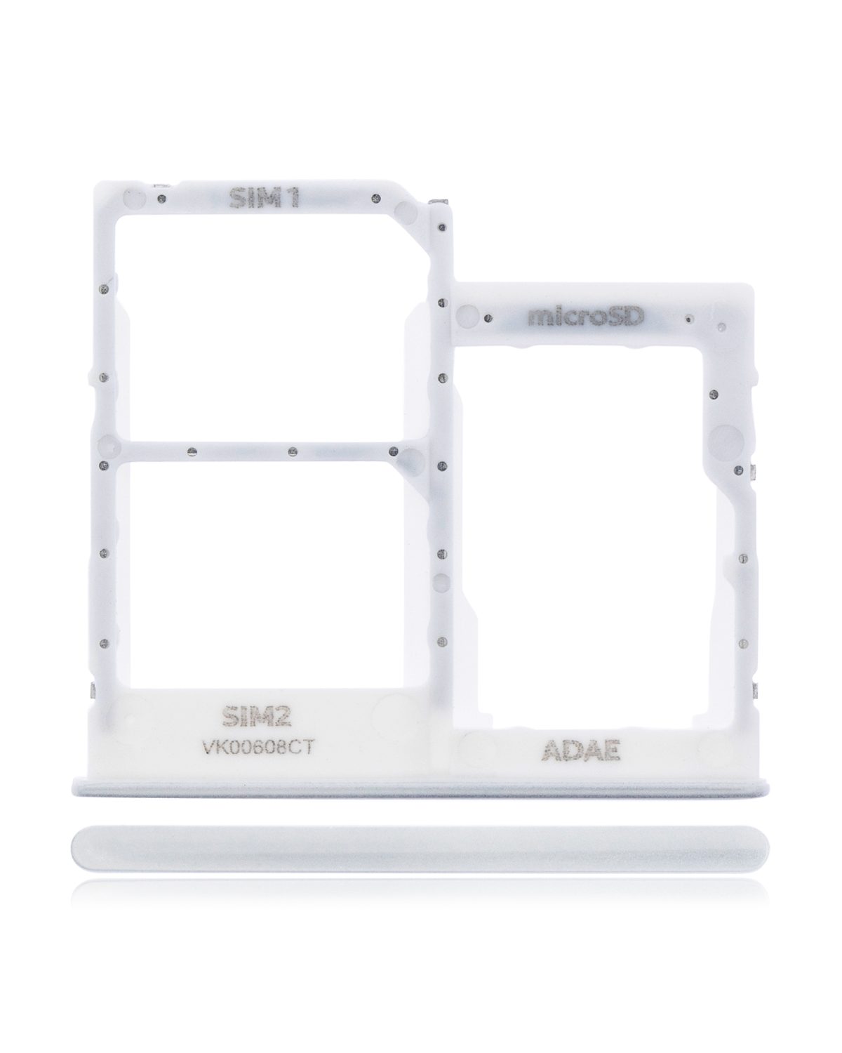 Samsung Galaxy A41 İle Uyumlu Çift Sim Kart Tepsisi (A415 2020) (Prism Crush Silver)