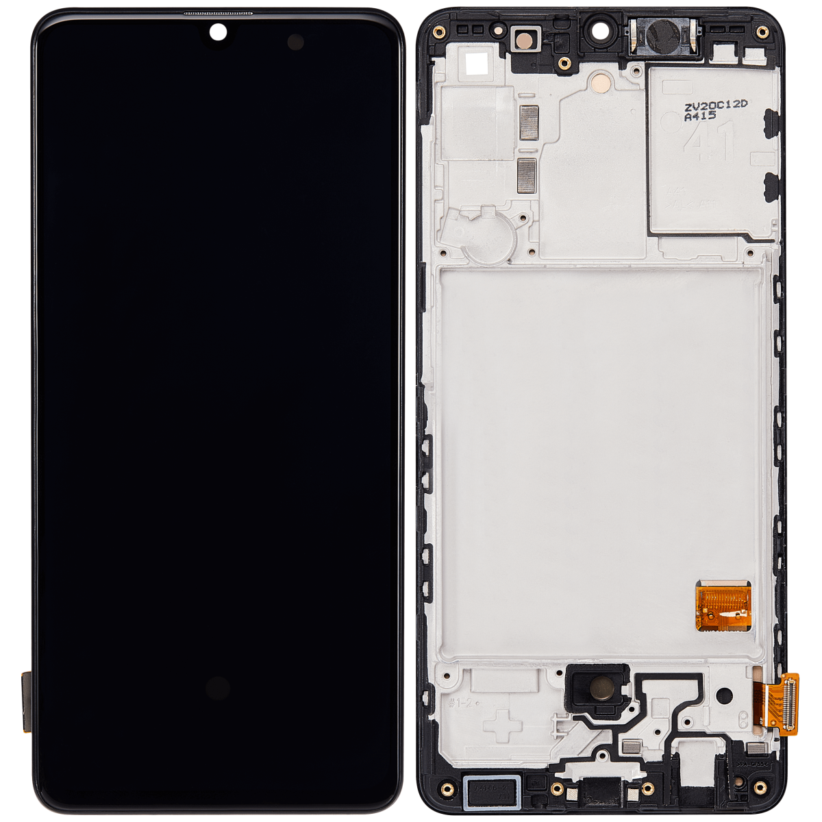 Samsung Galaxy A41 İle Uyumlu İçin Çerçeveli ekran (A415 2020) Orijinal (Prizma Crush Siyah)  Orijinal Ekranı - Görsel 2