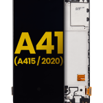 Samsung Galaxy A41 İle Uyumlu İçin Çerçeveli ekran (A415 2020) Orijinal (Prizma Crush Siyah)  Orijinal Ekranı