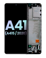 Samsung Galaxy A41 İle Uyumlu İçin Çerçeveli ekran (A415 2020) (Service Pack) (Prism Crush Siyah)  LCD Ekranı Uyumlu - Görsel 4