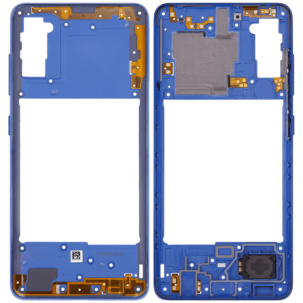 Samsung Galaxy A41 İle Uyumlu  Orta Çerçeve Kasası (A415 2020) (Aftermarket Plus) (Prism Crush Blue) - Görsel 2
