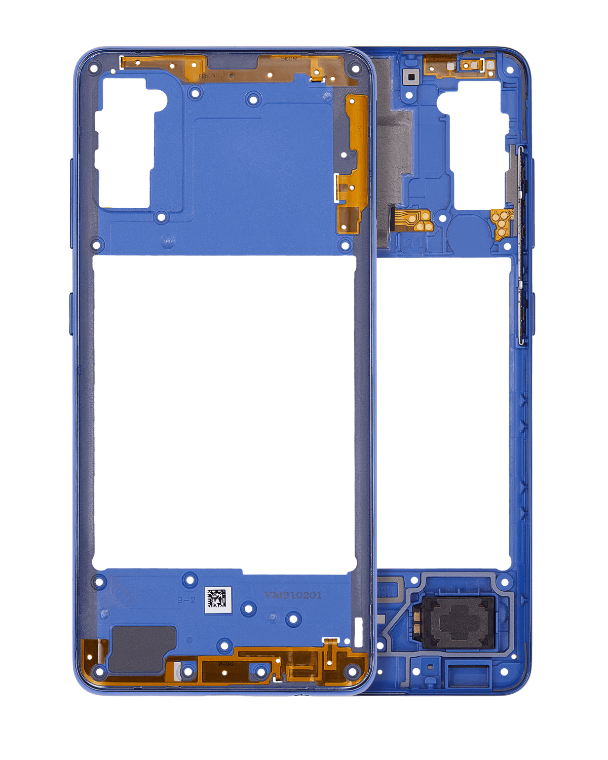 Samsung Galaxy A41 İle Uyumlu  Orta Çerçeve Kasası (A415 2020) (Aftermarket Plus) (Prism Crush Blue)