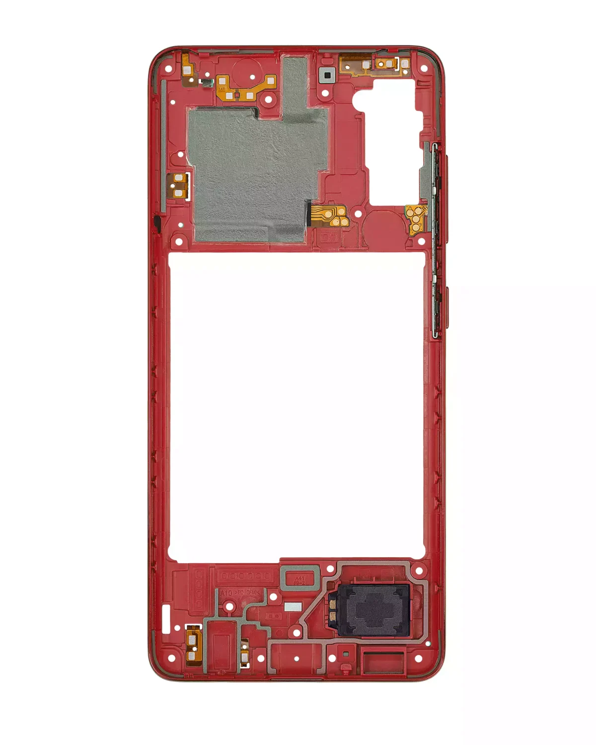Samsung Galaxy A41 İle Uyumlu  Orta Çerçeve Kasası (A415 2020) (Aftermarket Plus) (Prism Crush Red) - Görsel 3