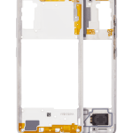 Samsung Galaxy A41 İle Uyumlu  Orta Çerçeve Kasası (A415 2020) (Aftermarket Plus) (Prism Crush Silver)