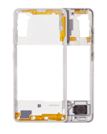 Samsung Galaxy A41 İle Uyumlu  Orta Çerçeve Kasası (A415 2020) (Aftermarket Plus) (Prism Crush Silver)