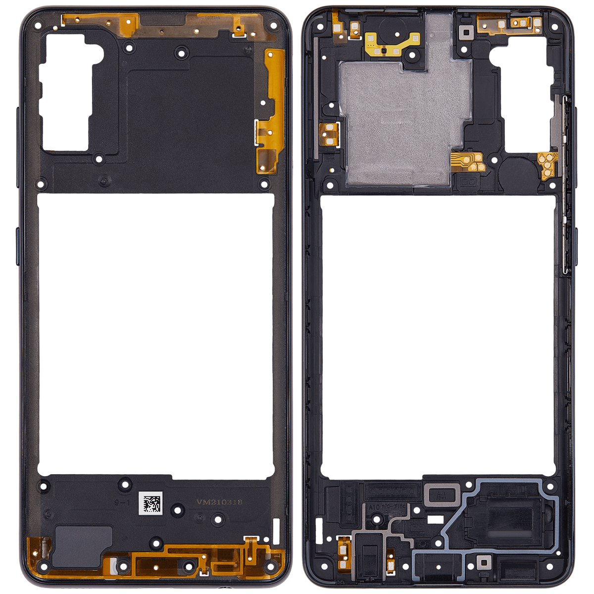 Samsung Galaxy A41 İle Uyumlu  Orta Çerçeve Kasası (A415 2020) (Aftermarket Plus) (Prism Crush Siyah) - Görsel 2