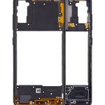 Samsung Galaxy A41 İle Uyumlu  Orta Çerçeve Kasası (A415 2020) (Aftermarket Plus) (Prism Crush Siyah)