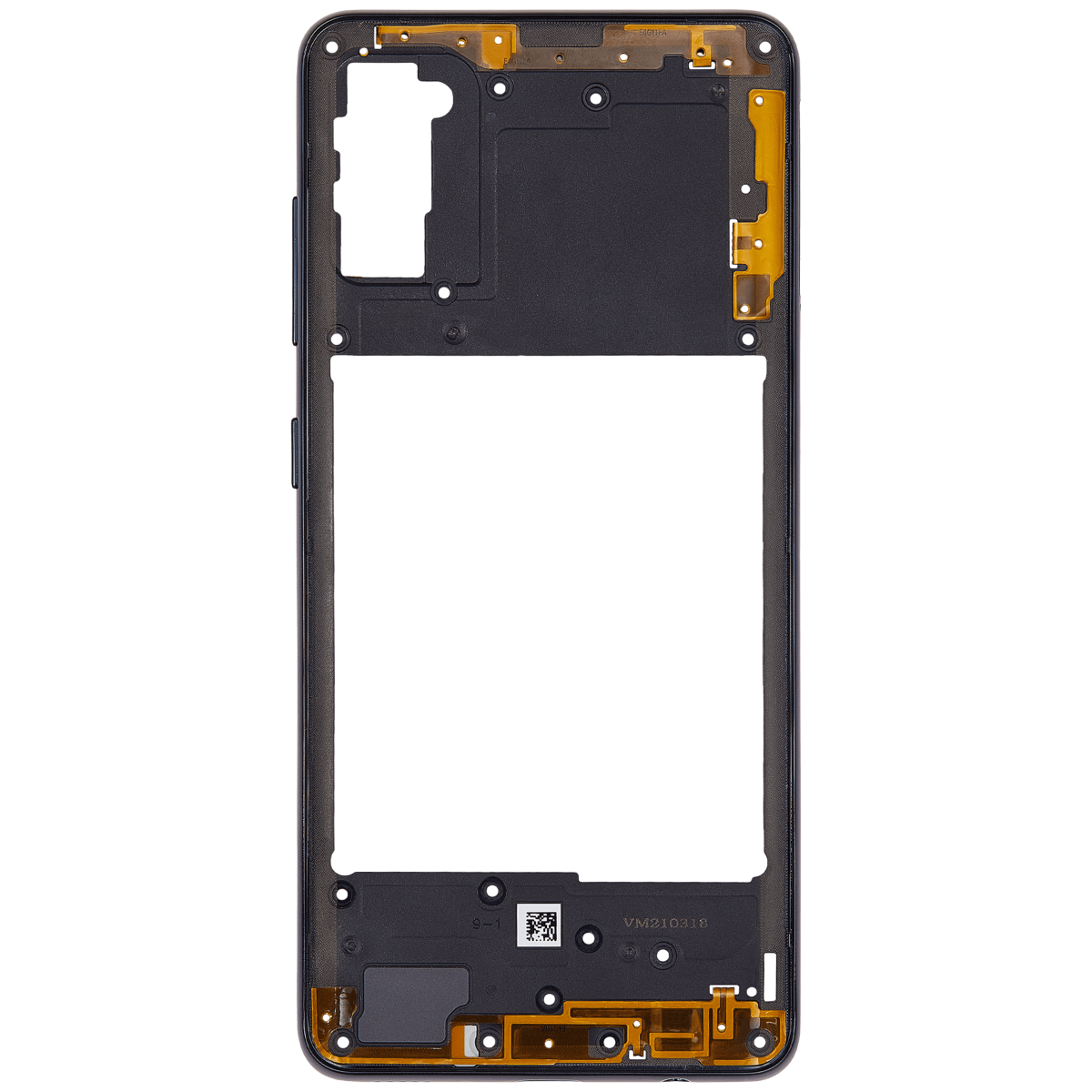 Samsung Galaxy A41 İle Uyumlu  Orta Çerçeve Kasası (A415 2020) (Aftermarket Plus) (Prism Crush Siyah) - Görsel 3