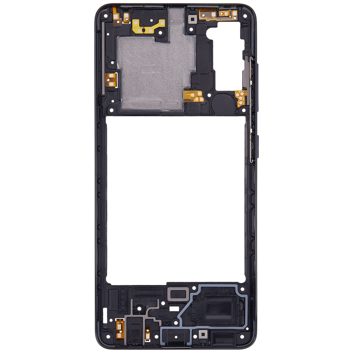 Samsung Galaxy A41 İle Uyumlu  Orta Çerçeve Kasası (A415 2020) (Aftermarket Plus) (Prism Crush Siyah) - Görsel 4